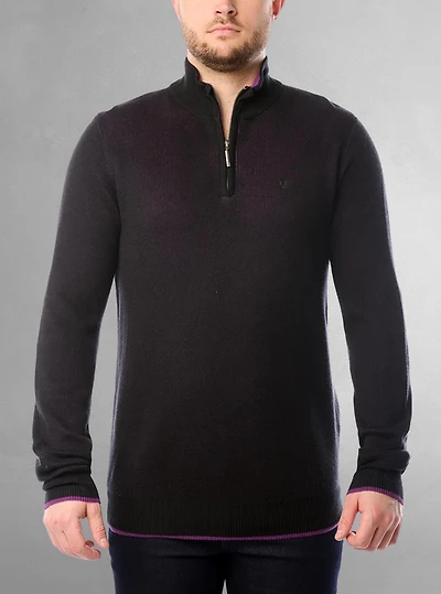 Men's mock zip sweater
