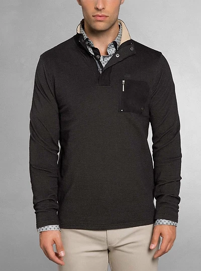 Men's mock zip top