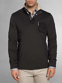 Men's mock zip top