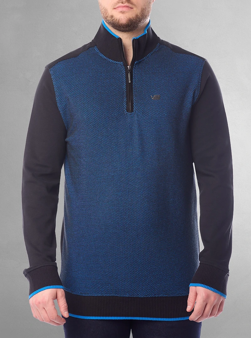 Men's mock zip sweater