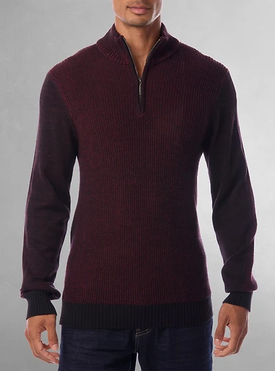 Men's mock zip sweater