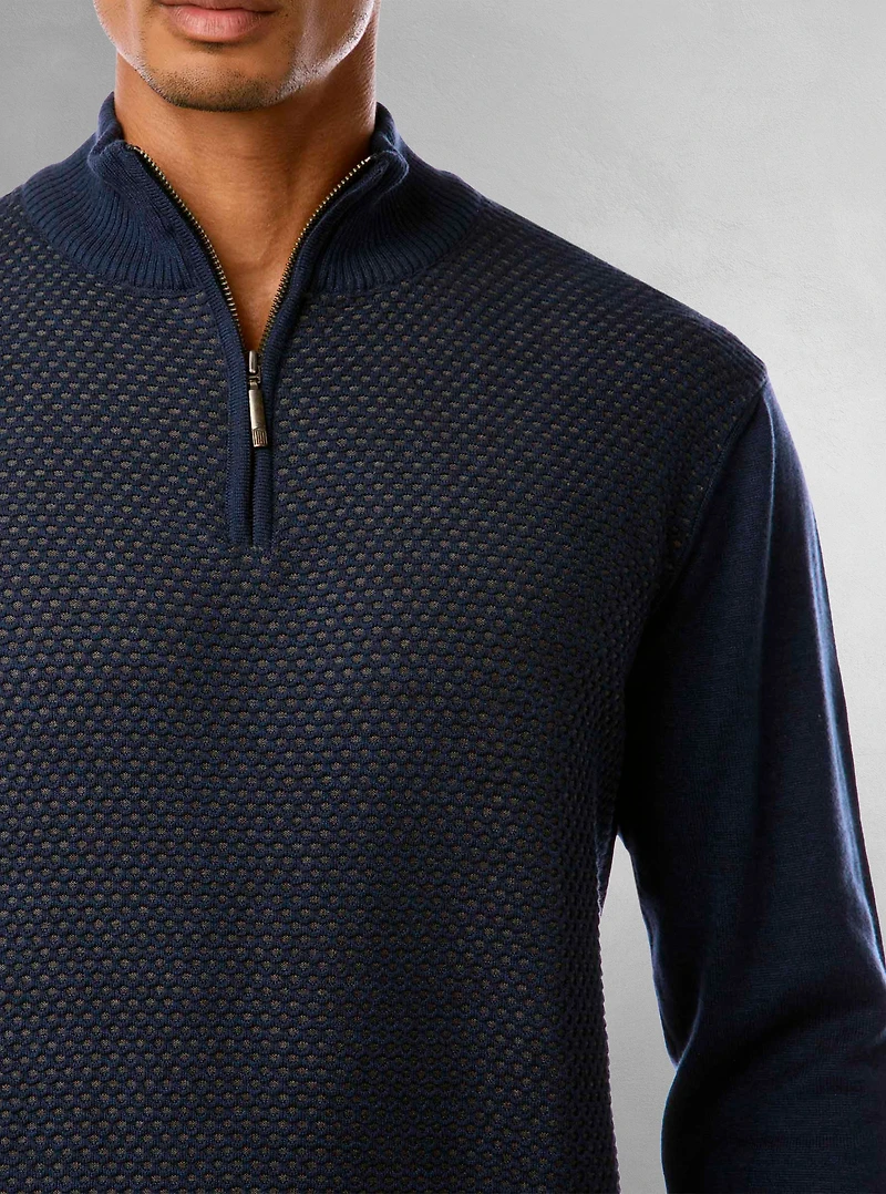 Men's mock zip sweater