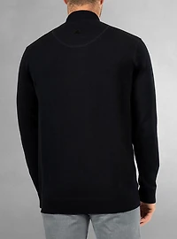 Pull basique à col roulé et demi-fermeture éclair pour hommes
