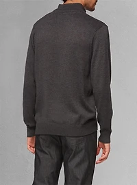 Men's basic half zip mock neck sweater