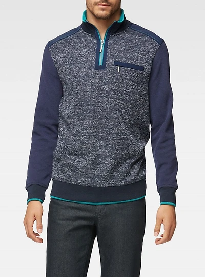 Men's mock zip top