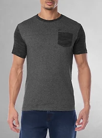 T-shirt à manches courtes et col ras du cou pour hommes