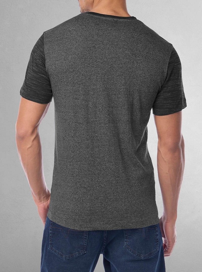 T-shirt à manches courtes et col ras du cou pour hommes