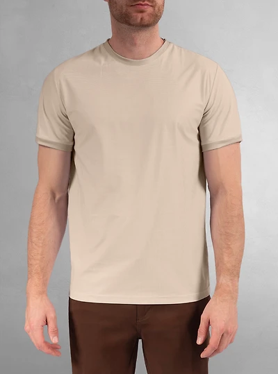 T-shirt à manches courtes et col ras du cou pour hommes