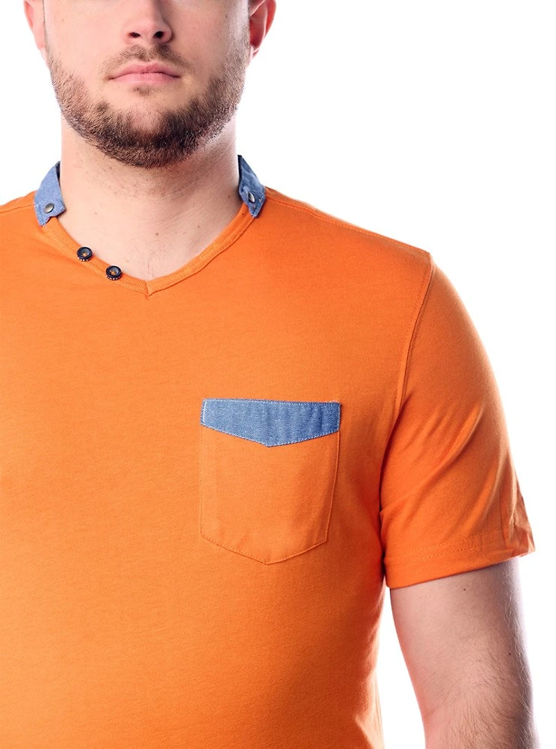 Men's v neck short sleeve t-shirt