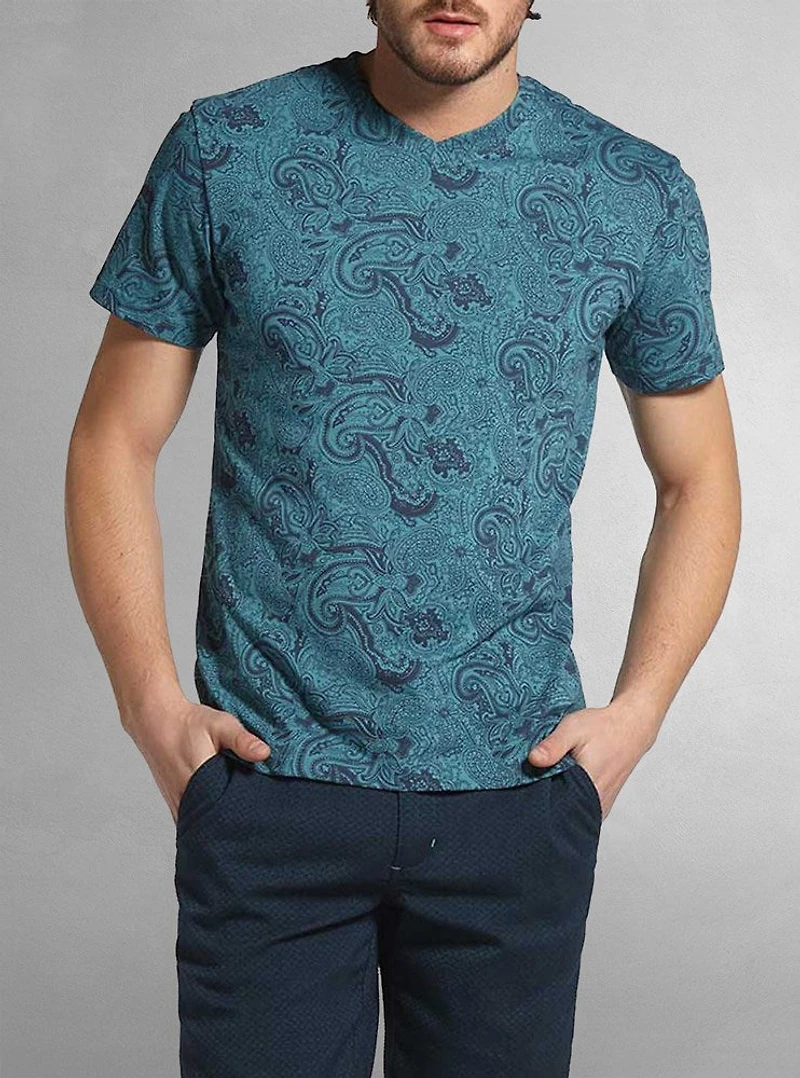 Men's v neck short sleeve t-shirt