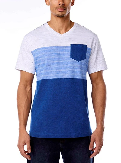 T-shirt à manches courtes col en V pour hommes