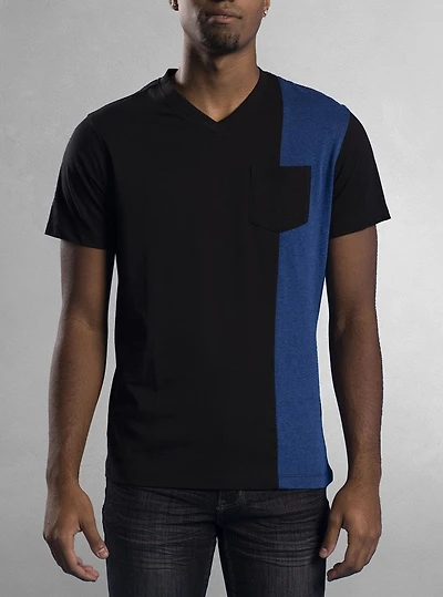 T-shirt à manches courtes col en V pour hommes
