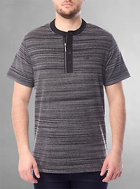 T-shirt à manches courtes henley pour hommes