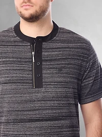 T-shirt à manches courtes henley pour hommes