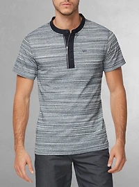 T-shirt à manches courtes henley pour hommes