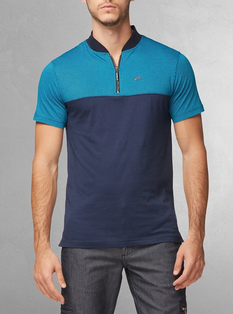 T-shirt à manches courtes henley pour hommes