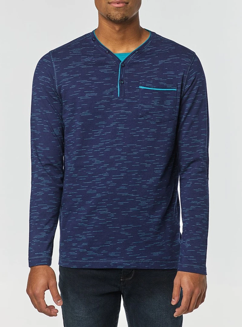 Men's henley long sleeve t-shirt