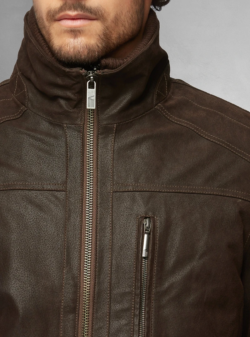 veste en cuir pour homme