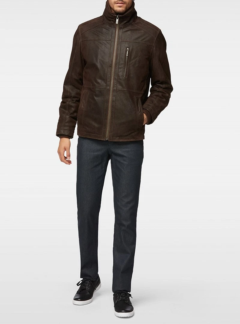 Veste en cuir pour hommes