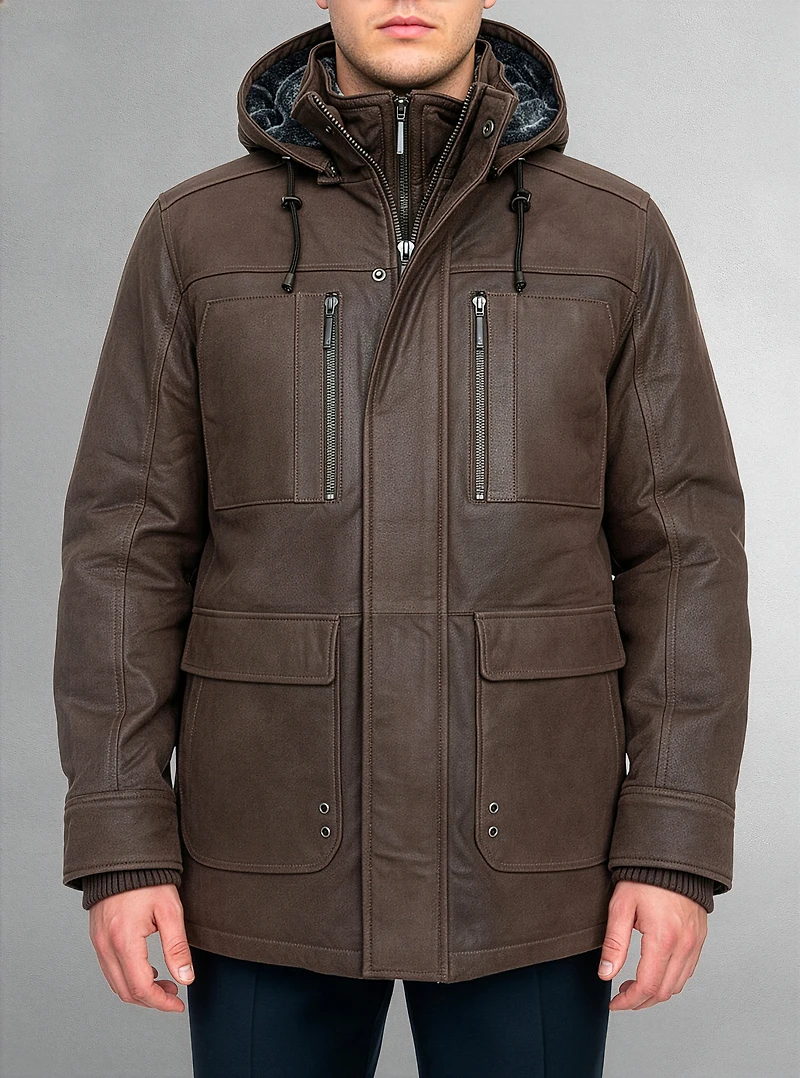 Veste en cuir pour hommes