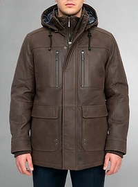 Veste en cuir pour hommes