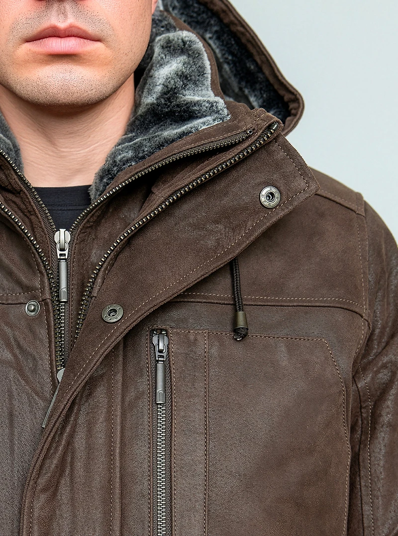 Veste en cuir pour hommes