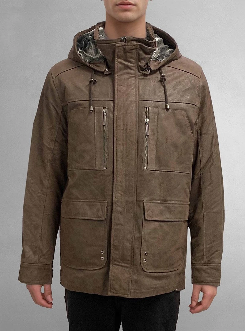 Veste en cuir pour hommes