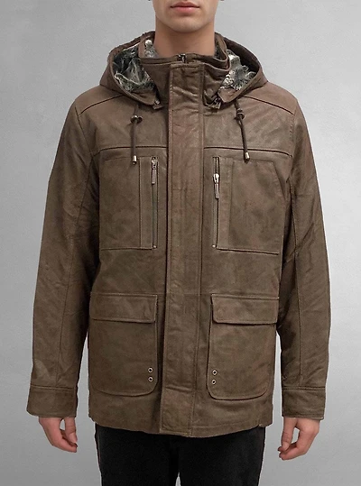 Veste en cuir pour hommes