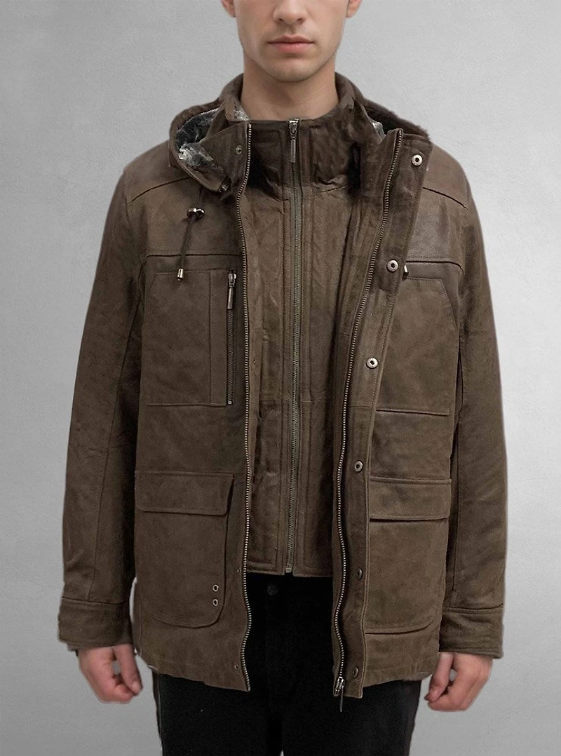 Veste en cuir pour hommes