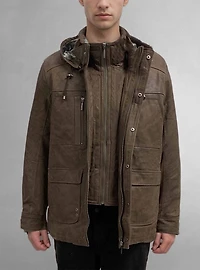 Veste en cuir pour hommes