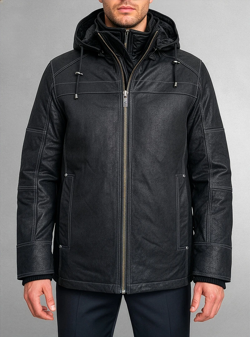 Veste en cuir pour hommes