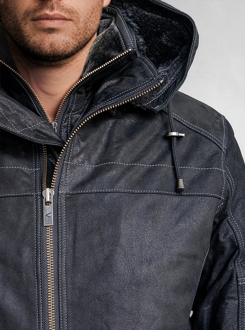 Veste en cuir pour hommes