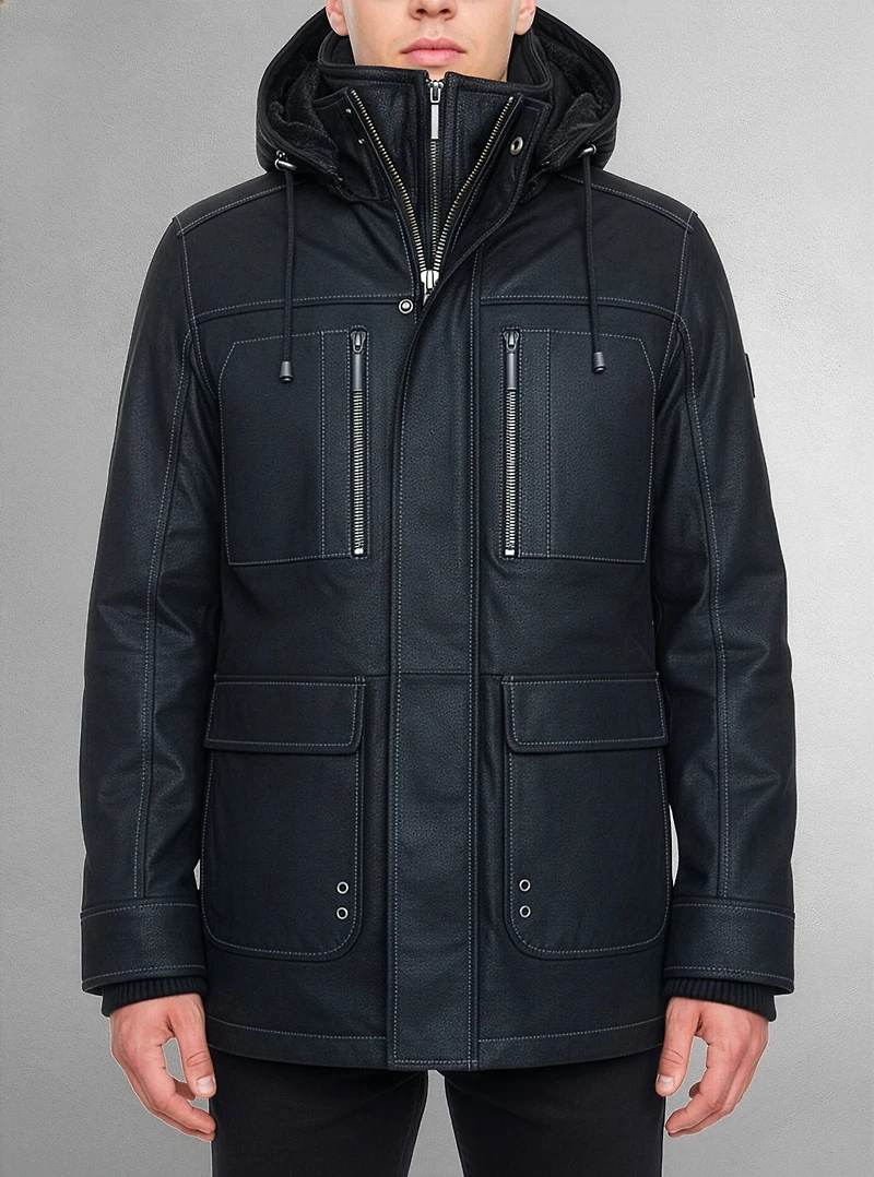 Veste en cuir pour hommes