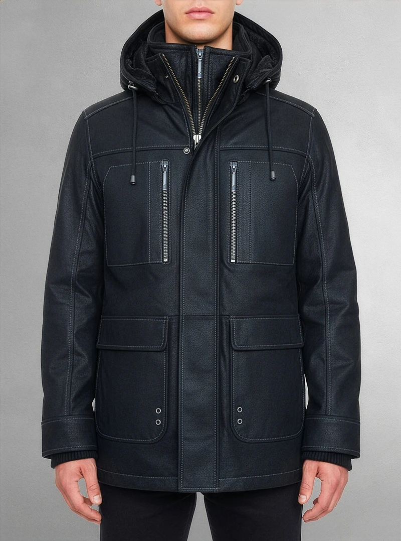 Veste en cuir pour hommes