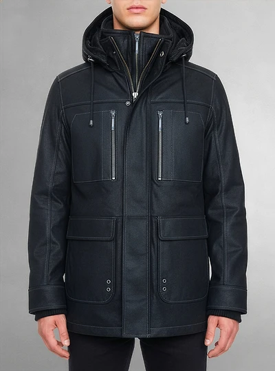 Veste en cuir pour hommes