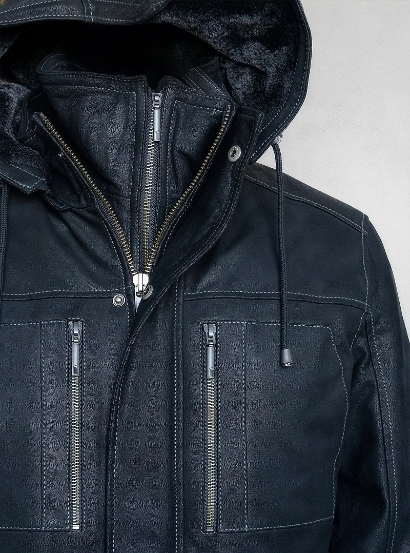 Veste en cuir pour hommes