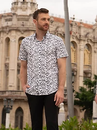 Men's casual short sleeve stretch shirt