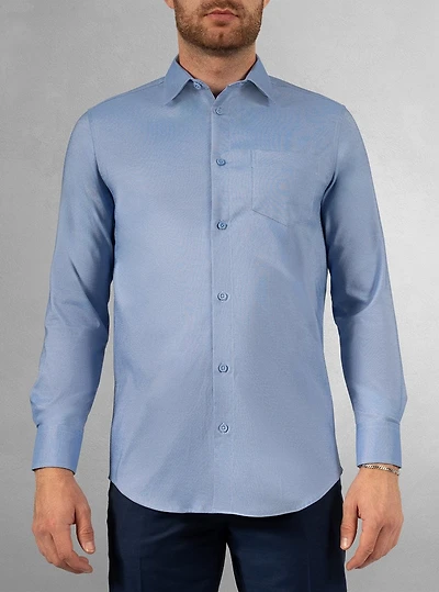 Chemise basique à manches longues pour homme