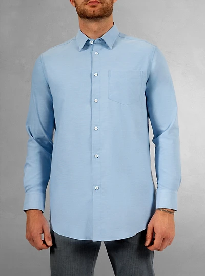 Chemise basique à manches longues pour homme