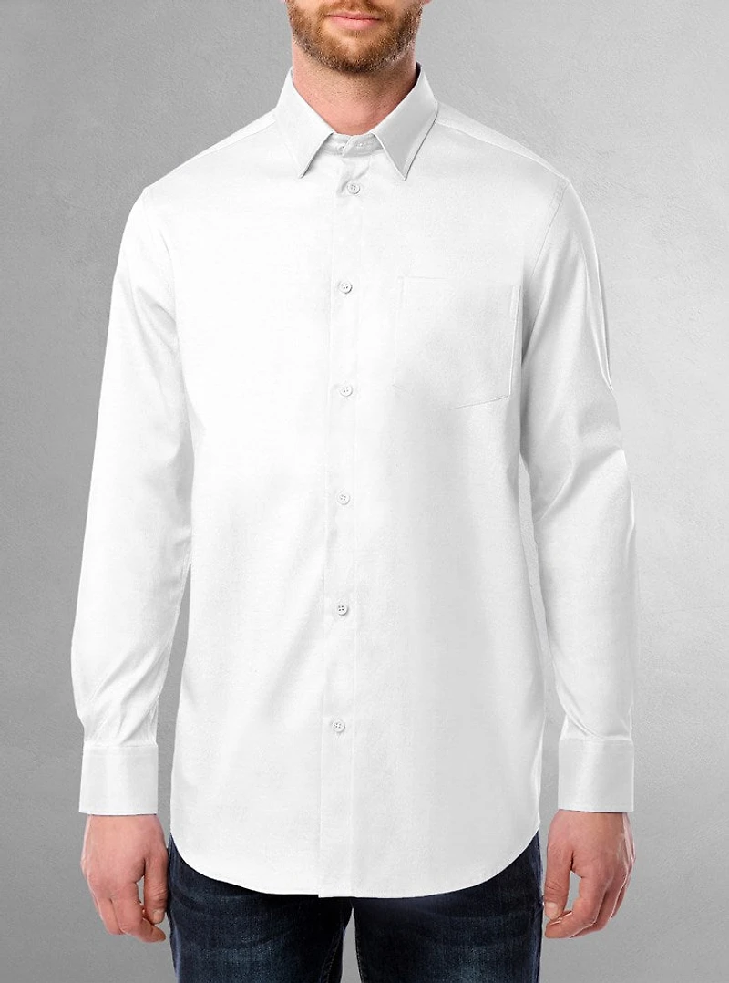 Chemise basique à manches longues pour hommes