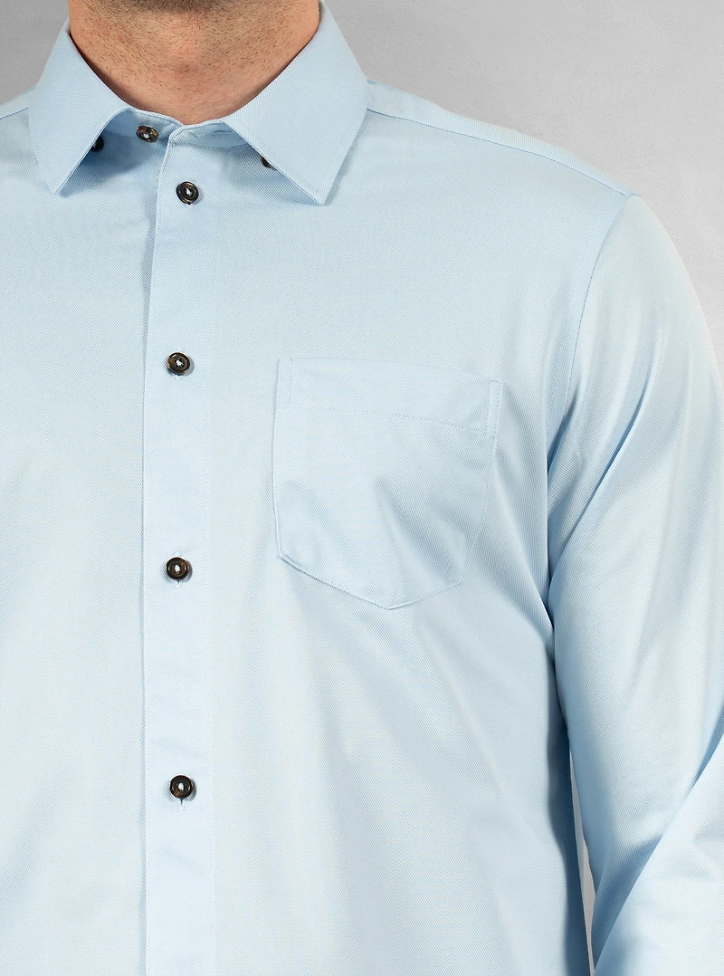 Chemise basique à manches longues pour homme