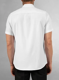 Chemise stretch basique à manches courtes pour hommes