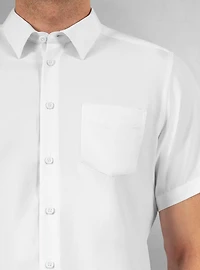 Chemise stretch basique à manches courtes pour hommes