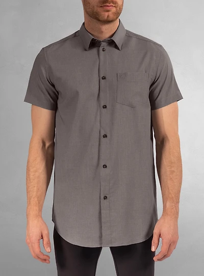 Chemise basique à manches courtes pour hommes