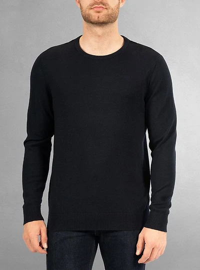 Pull basique à col rond pour homme