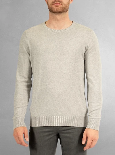 Pull basique à col ras du cou pour hommes