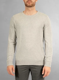 Pull basique à col ras du cou pour hommes