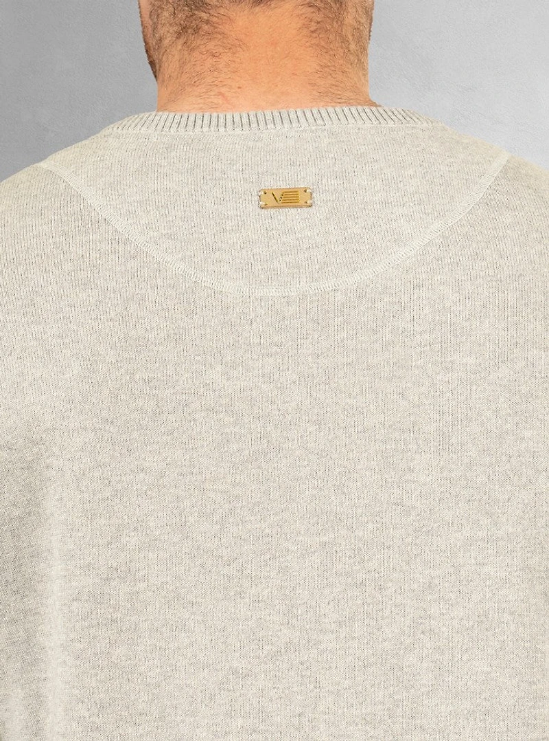 Pull basique à col ras du cou pour hommes