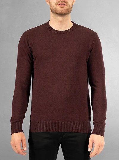 Pull basique à col ras du cou pour hommes