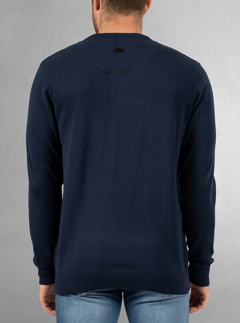 Pull basique à col ras du cou pour hommes
